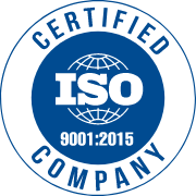 ISO 9001 2015 certified company badge
